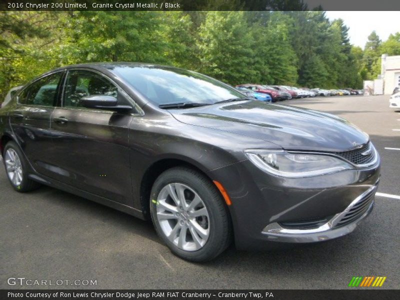 Granite Crystal Metallic / Black 2016 Chrysler 200 Limited