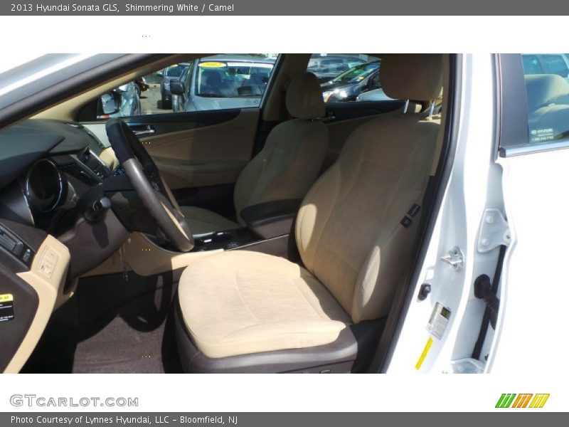 Shimmering White / Camel 2013 Hyundai Sonata GLS