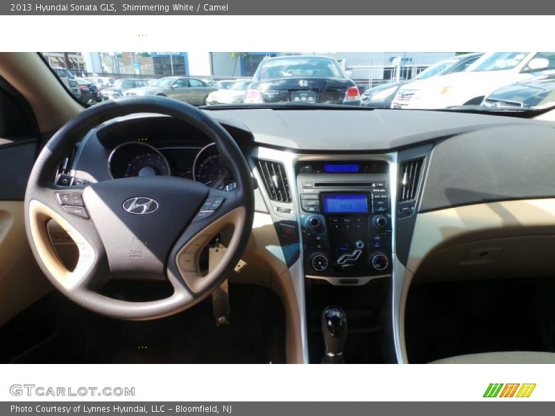 Shimmering White / Camel 2013 Hyundai Sonata GLS