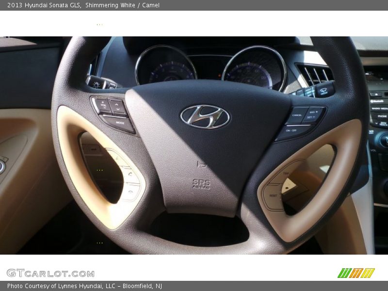 Shimmering White / Camel 2013 Hyundai Sonata GLS