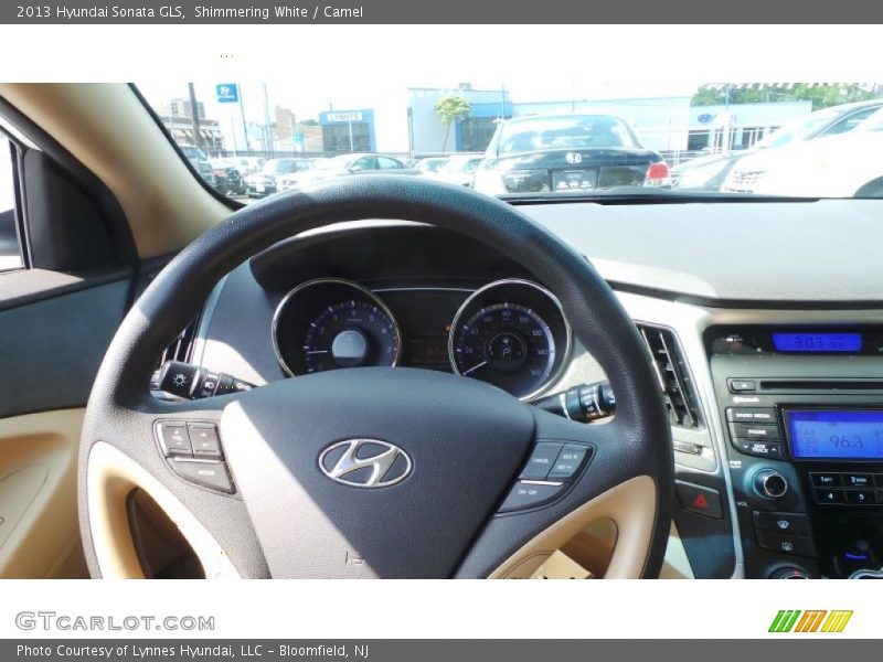 Shimmering White / Camel 2013 Hyundai Sonata GLS