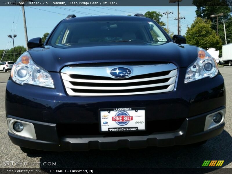 Deep Indigo Pearl / Off Black 2012 Subaru Outback 2.5i Premium