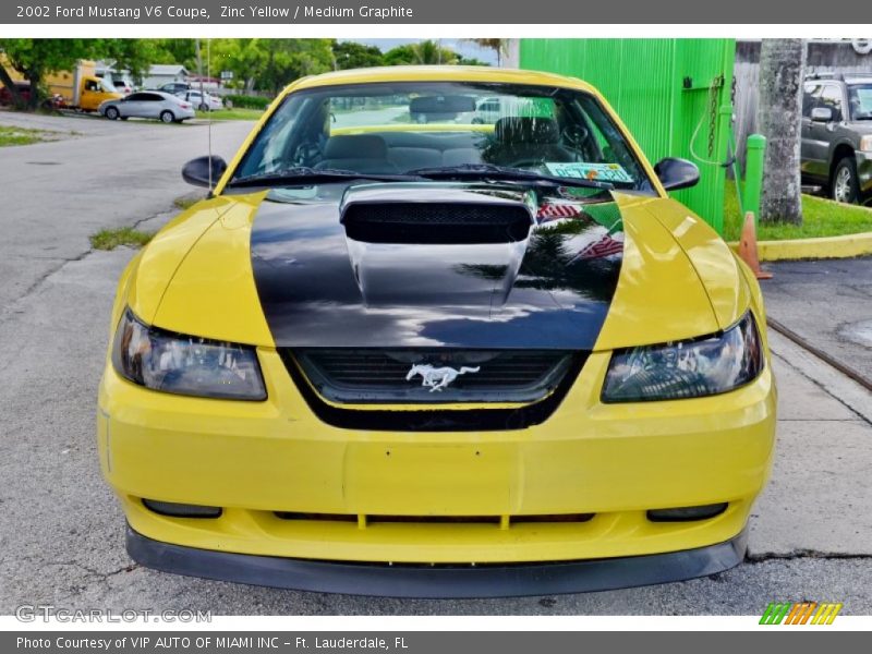 Zinc Yellow / Medium Graphite 2002 Ford Mustang V6 Coupe