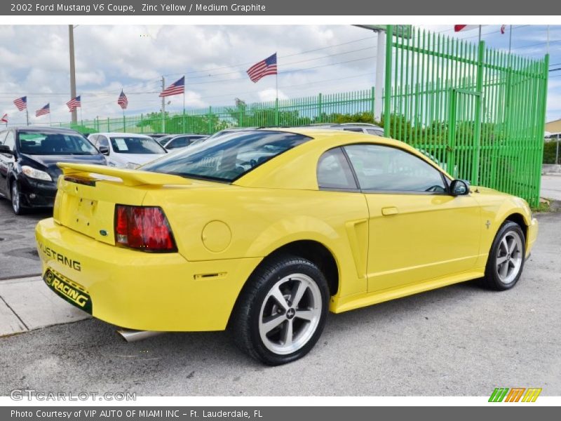 Zinc Yellow / Medium Graphite 2002 Ford Mustang V6 Coupe
