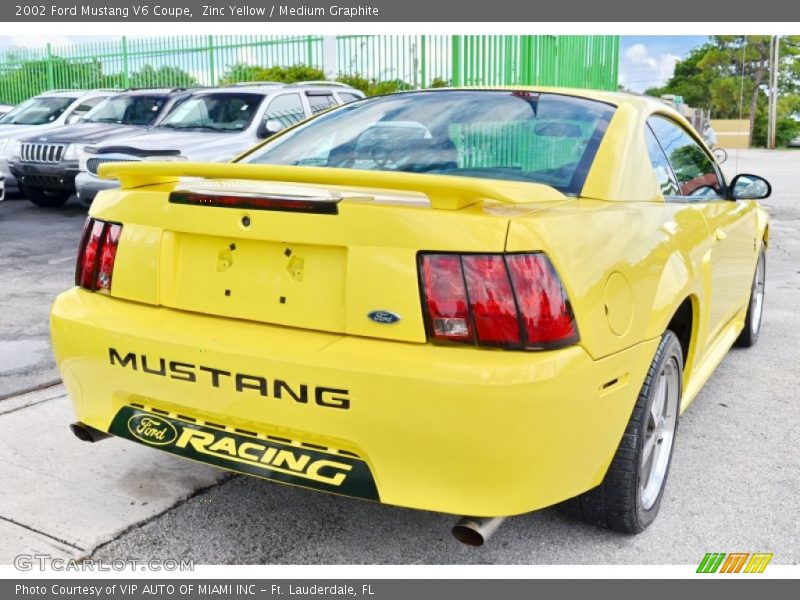 Zinc Yellow / Medium Graphite 2002 Ford Mustang V6 Coupe
