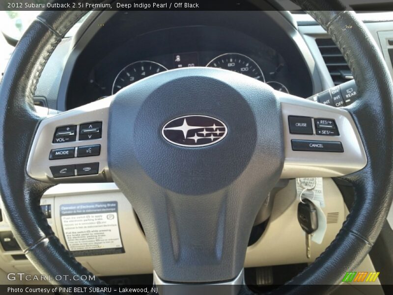Deep Indigo Pearl / Off Black 2012 Subaru Outback 2.5i Premium