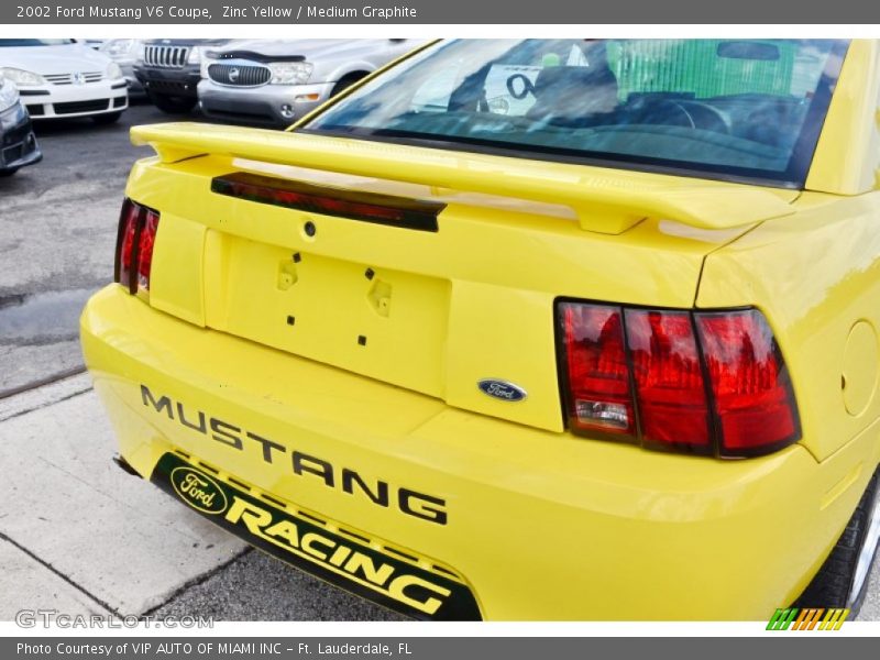 Zinc Yellow / Medium Graphite 2002 Ford Mustang V6 Coupe