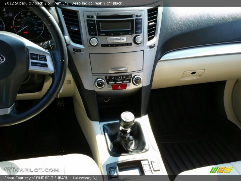 Deep Indigo Pearl / Off Black 2012 Subaru Outback 2.5i Premium