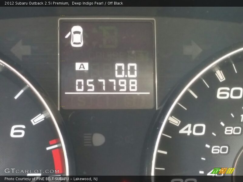 Deep Indigo Pearl / Off Black 2012 Subaru Outback 2.5i Premium