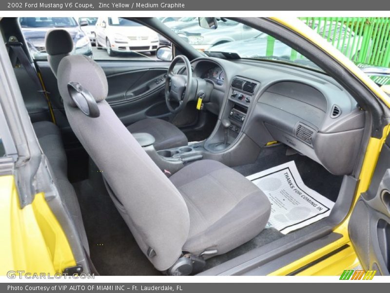 Front Seat of 2002 Mustang V6 Coupe