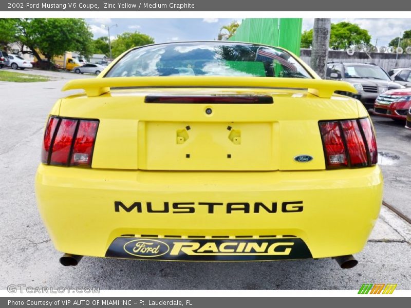 Zinc Yellow / Medium Graphite 2002 Ford Mustang V6 Coupe