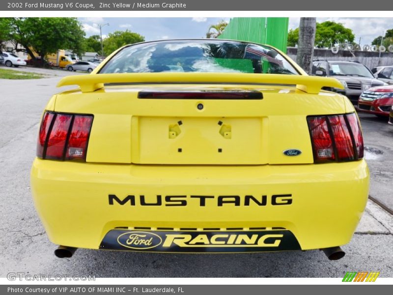 Zinc Yellow / Medium Graphite 2002 Ford Mustang V6 Coupe