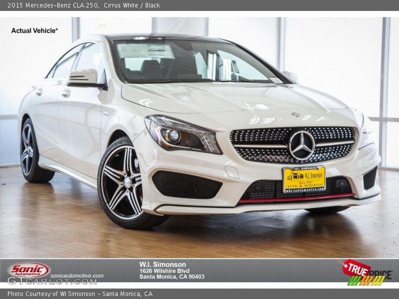 Cirrus White / Black 2015 Mercedes-Benz CLA 250