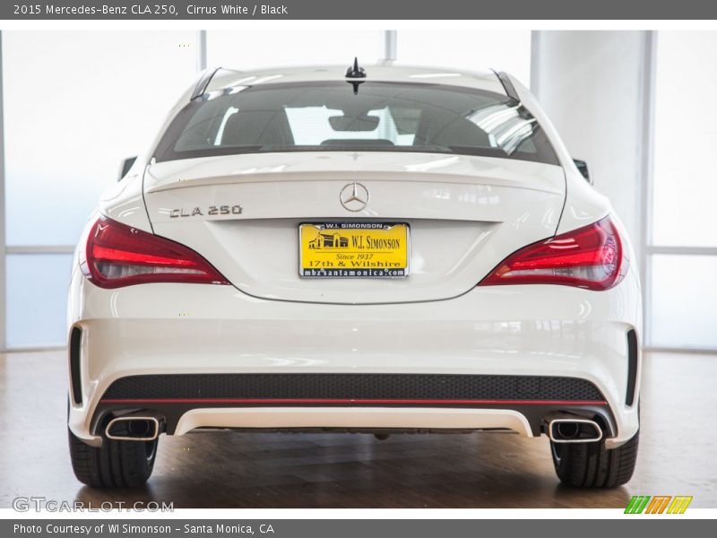Cirrus White / Black 2015 Mercedes-Benz CLA 250