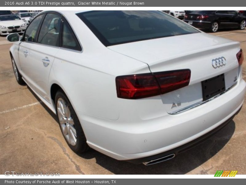 Glacier White Metallic / Nougat Brown 2016 Audi A6 3.0 TDI Prestige quattro