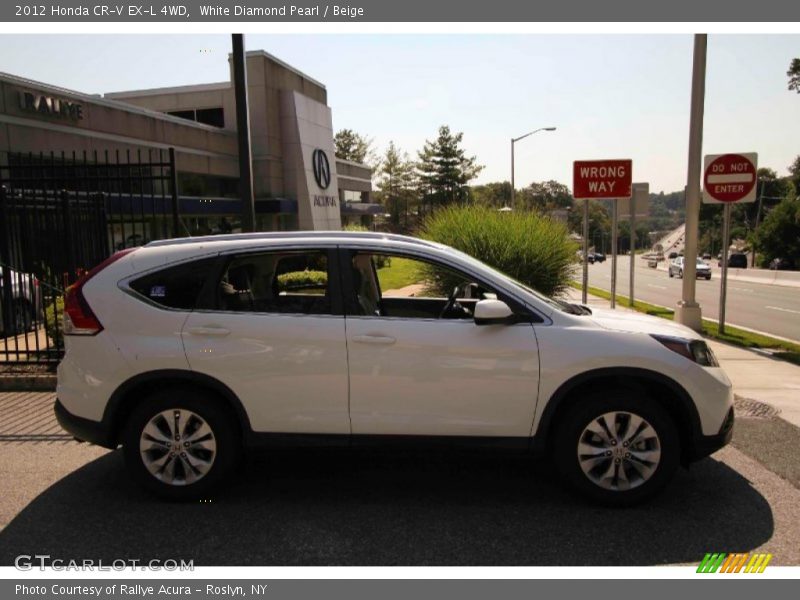 White Diamond Pearl / Beige 2012 Honda CR-V EX-L 4WD