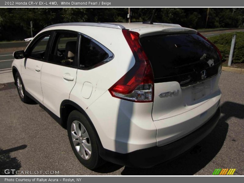 White Diamond Pearl / Beige 2012 Honda CR-V EX-L 4WD
