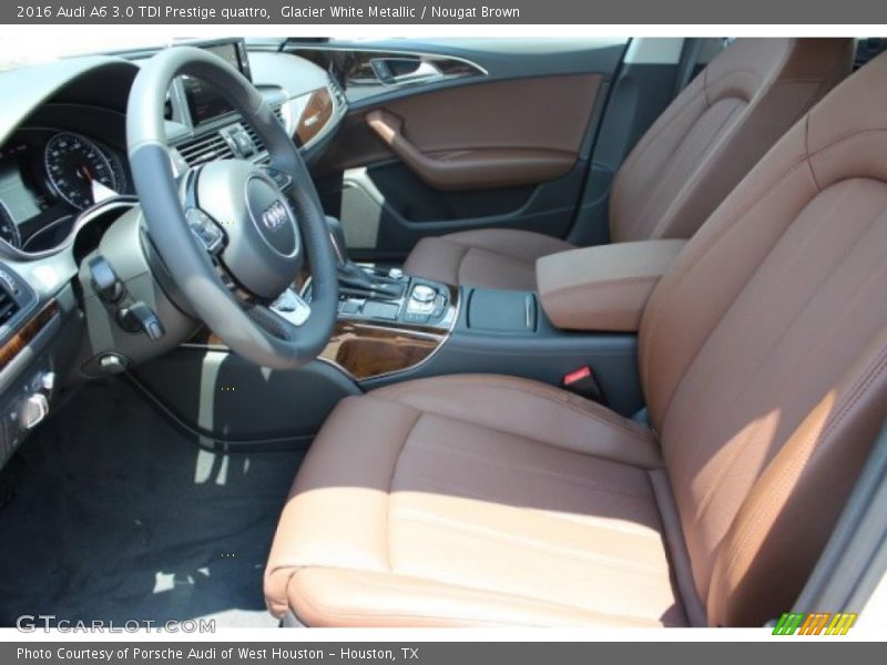 Glacier White Metallic / Nougat Brown 2016 Audi A6 3.0 TDI Prestige quattro