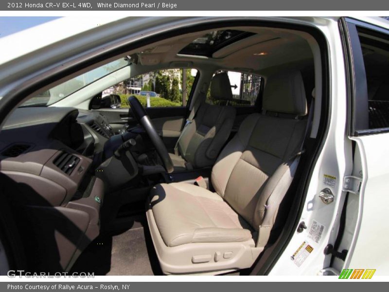 White Diamond Pearl / Beige 2012 Honda CR-V EX-L 4WD