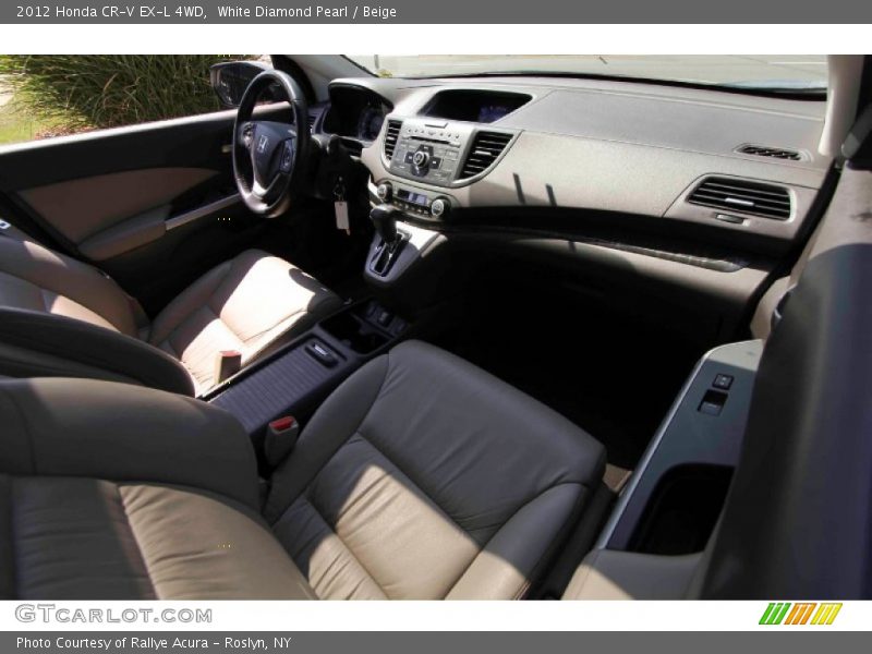 White Diamond Pearl / Beige 2012 Honda CR-V EX-L 4WD