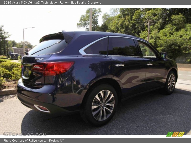Fathom Blue Pearl / Graystone 2016 Acura MDX SH-AWD Technology