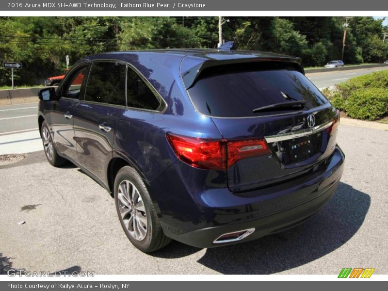 Fathom Blue Pearl / Graystone 2016 Acura MDX SH-AWD Technology