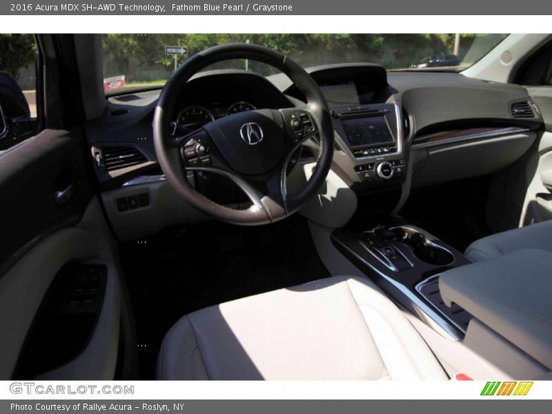 Fathom Blue Pearl / Graystone 2016 Acura MDX SH-AWD Technology