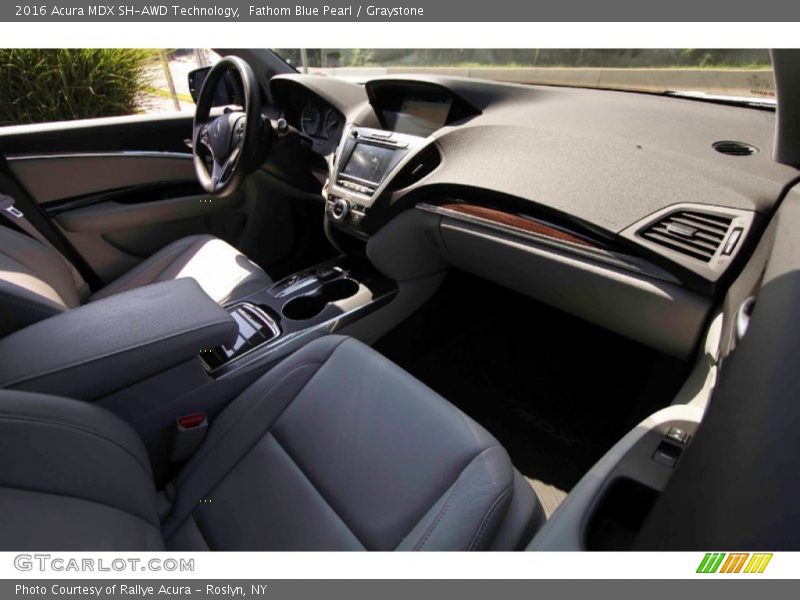 Fathom Blue Pearl / Graystone 2016 Acura MDX SH-AWD Technology