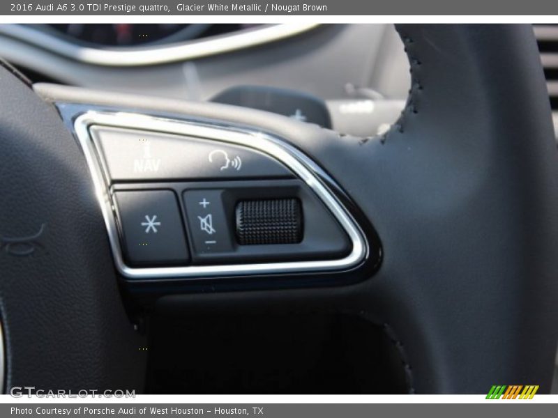 Glacier White Metallic / Nougat Brown 2016 Audi A6 3.0 TDI Prestige quattro