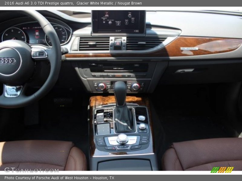 Glacier White Metallic / Nougat Brown 2016 Audi A6 3.0 TDI Prestige quattro