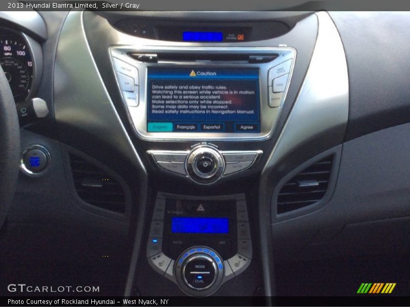 Silver / Gray 2013 Hyundai Elantra Limited
