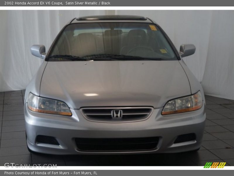 Satin Silver Metallic / Black 2002 Honda Accord EX V6 Coupe