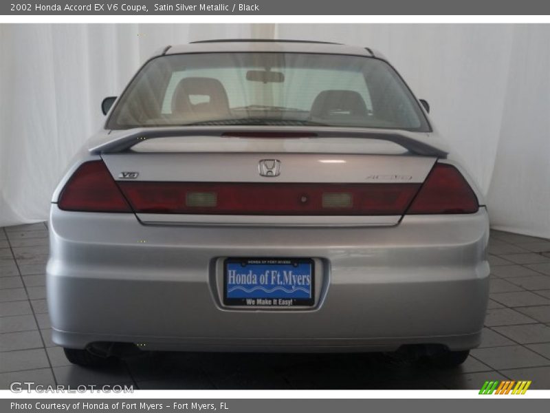 Satin Silver Metallic / Black 2002 Honda Accord EX V6 Coupe
