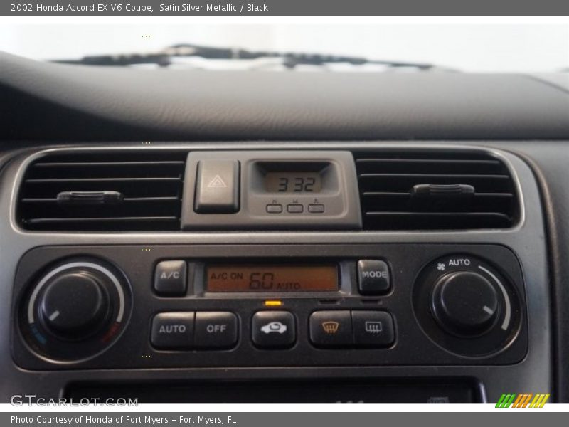 Satin Silver Metallic / Black 2002 Honda Accord EX V6 Coupe
