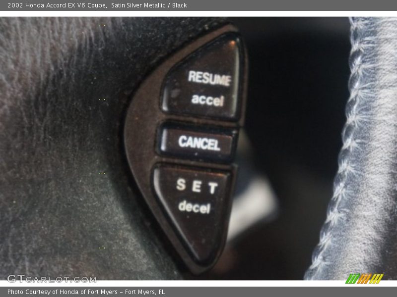 Satin Silver Metallic / Black 2002 Honda Accord EX V6 Coupe