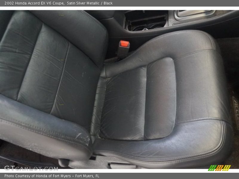 Satin Silver Metallic / Black 2002 Honda Accord EX V6 Coupe