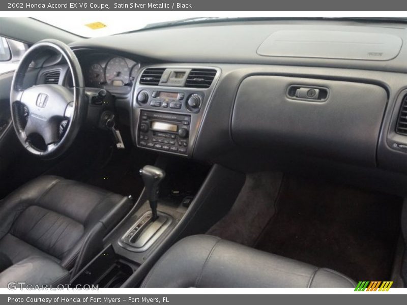 Satin Silver Metallic / Black 2002 Honda Accord EX V6 Coupe