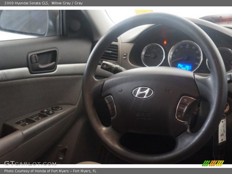 Willow Gray / Gray 2009 Hyundai Sonata GLS