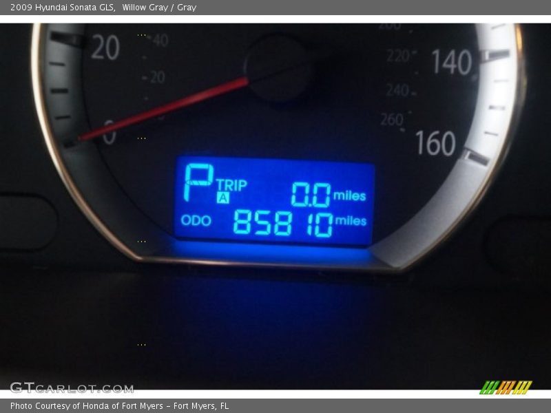 Willow Gray / Gray 2009 Hyundai Sonata GLS