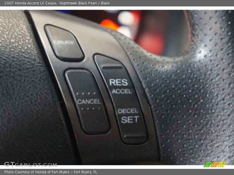 Nighthawk Black Pearl / Black 2007 Honda Accord LX Coupe