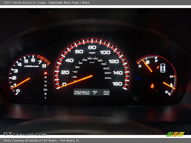 Nighthawk Black Pearl / Black 2007 Honda Accord LX Coupe