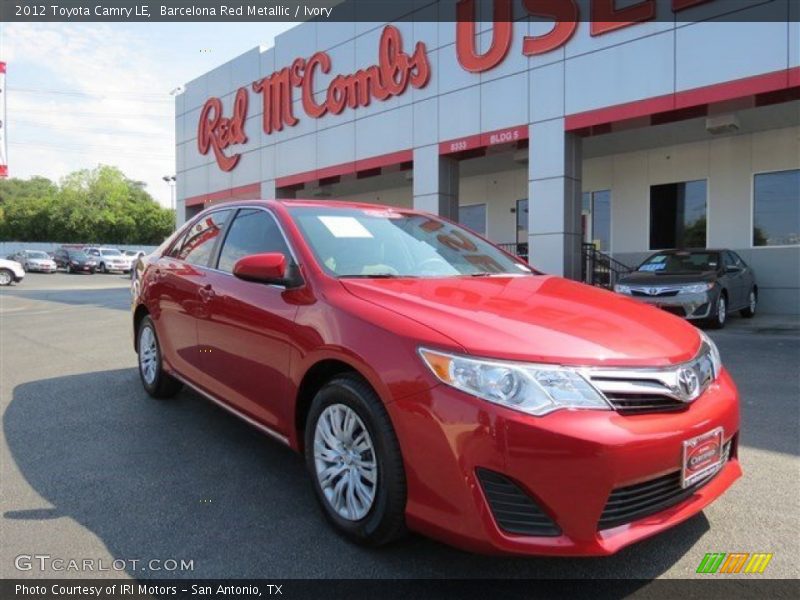Barcelona Red Metallic / Ivory 2012 Toyota Camry LE