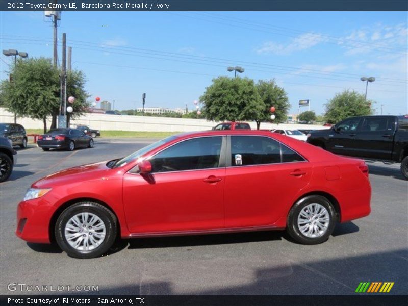 Barcelona Red Metallic / Ivory 2012 Toyota Camry LE