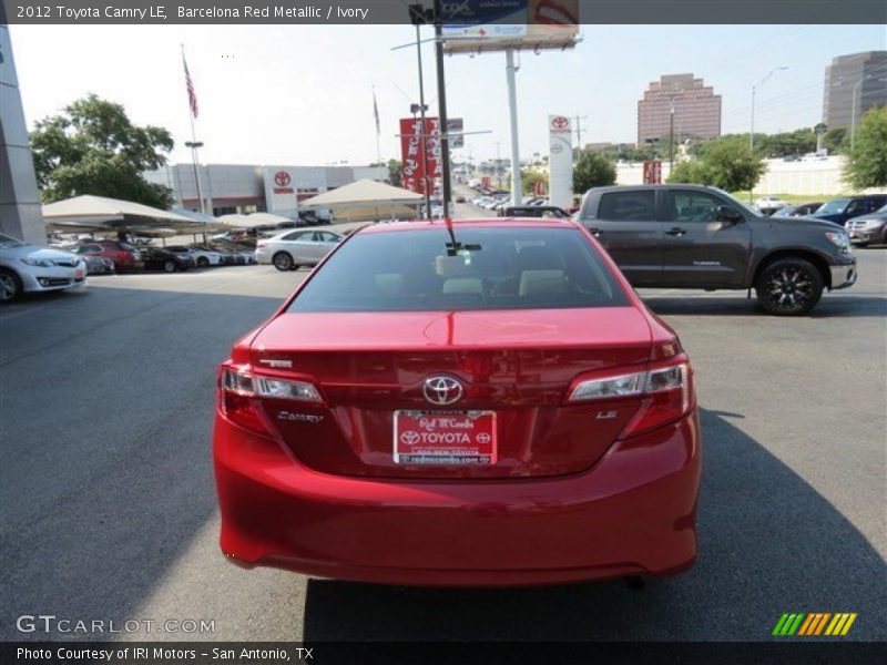 Barcelona Red Metallic / Ivory 2012 Toyota Camry LE