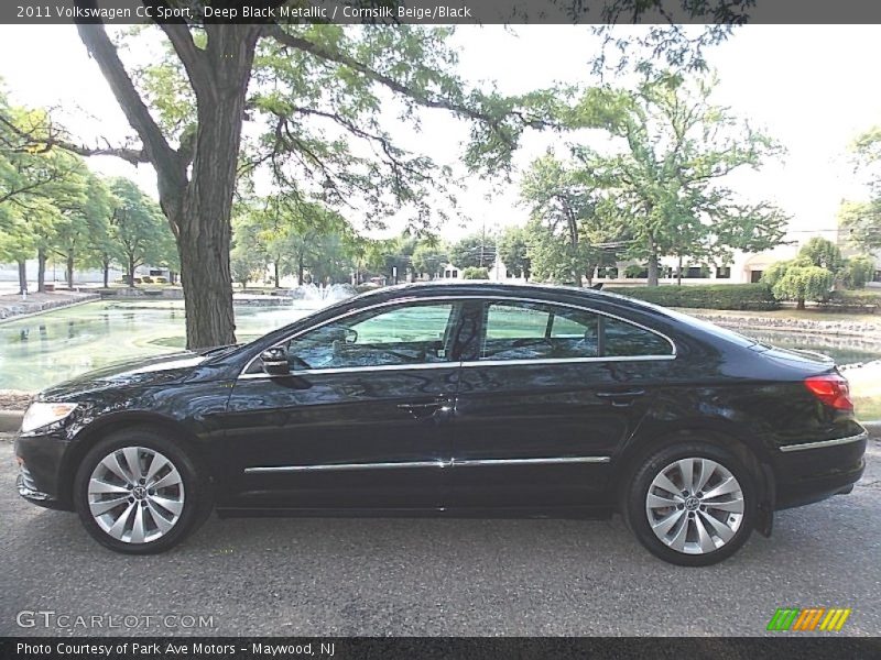 Deep Black Metallic / Cornsilk Beige/Black 2011 Volkswagen CC Sport