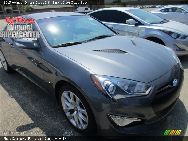 Empire State Gray / Black 2015 Hyundai Genesis Coupe 3.8