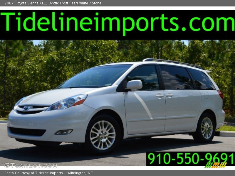 Arctic Frost Pearl White / Stone 2007 Toyota Sienna XLE