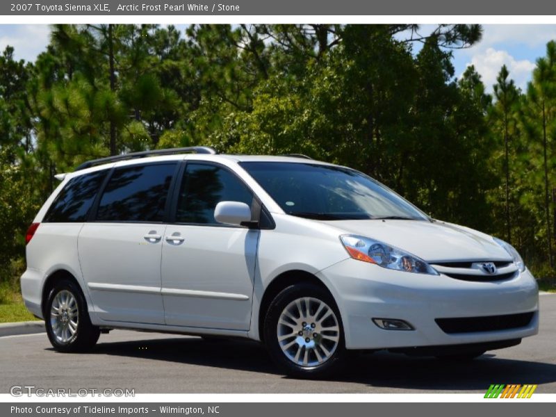 Arctic Frost Pearl White / Stone 2007 Toyota Sienna XLE