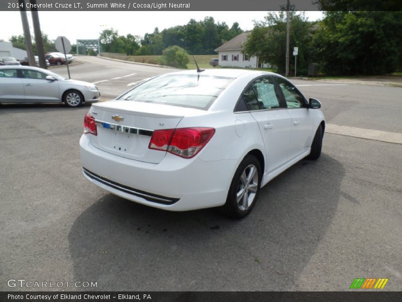 Summit White / Cocoa/Light Neutral 2014 Chevrolet Cruze LT