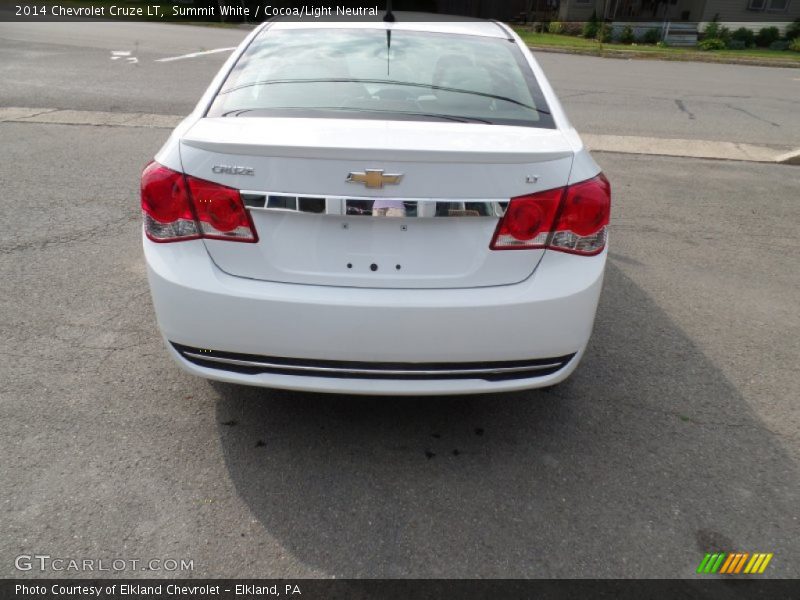 Summit White / Cocoa/Light Neutral 2014 Chevrolet Cruze LT